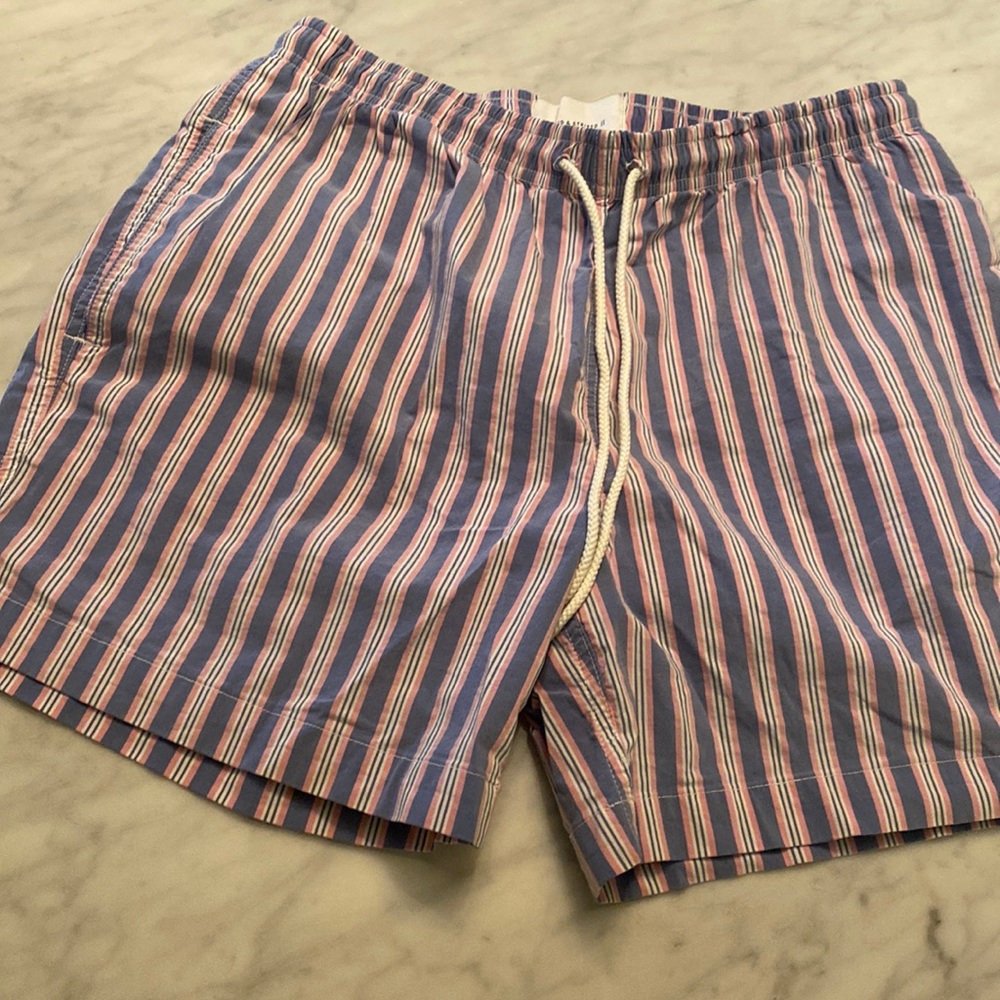 Solid and Striped, Mens Stripe Swim Trunks